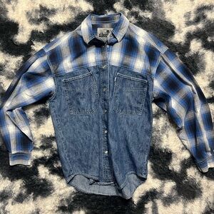 Levi's Blue and Gray Plaid Sliver Tab Shirt